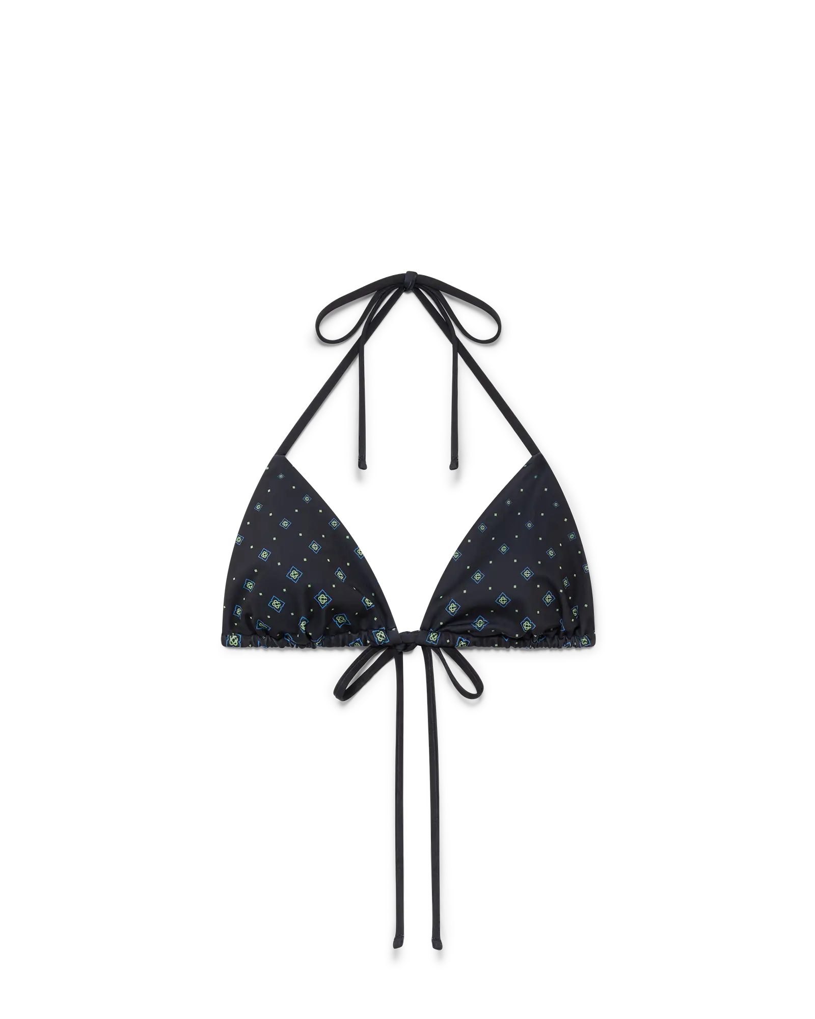 Casablanca Degrade Monogram top bikini nero monogramma