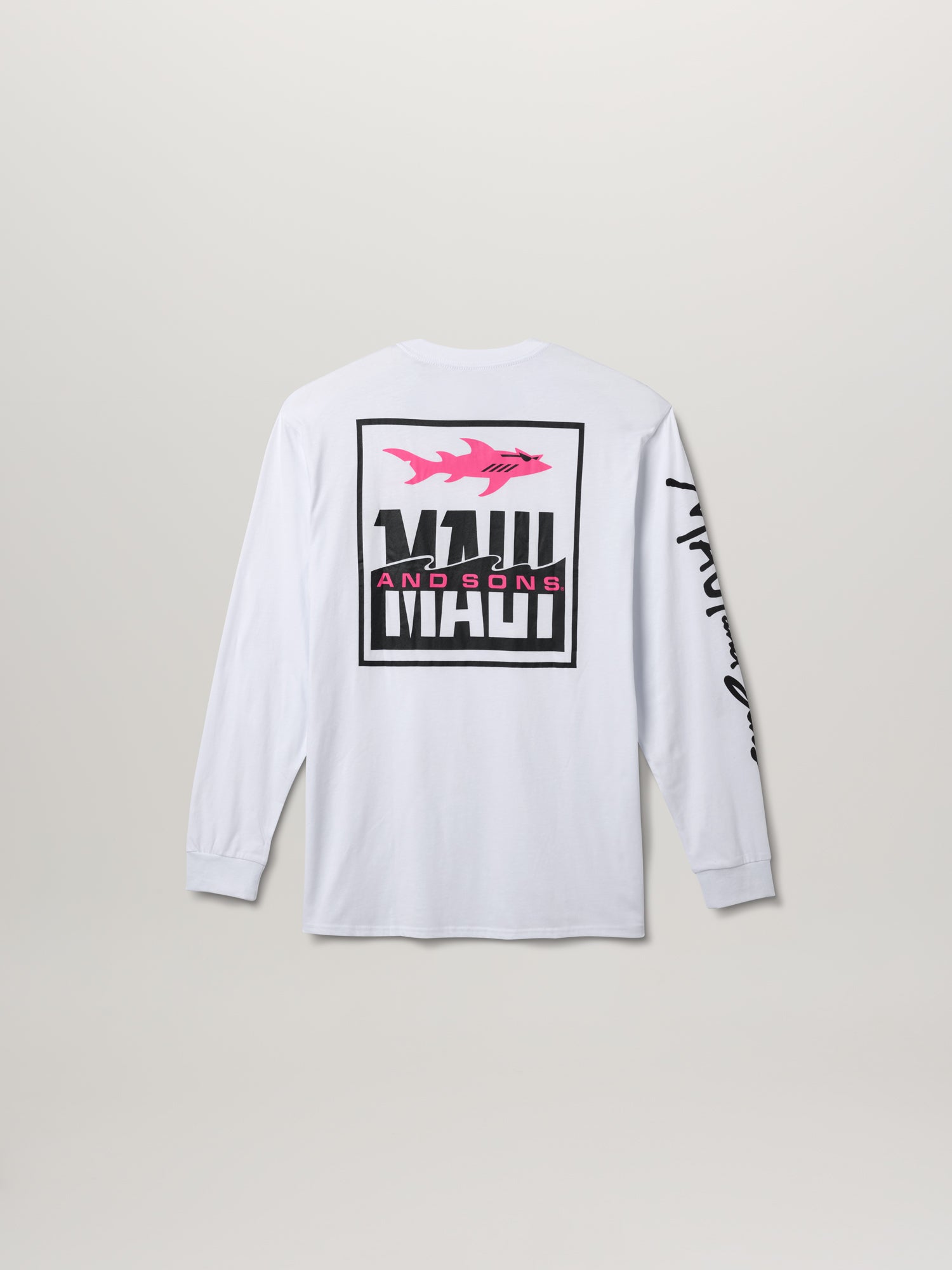 Maui and Sons Classic Fish Out Of Water maglia manica lunga bianca