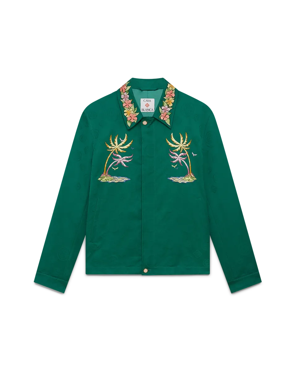 Casablanca Diamond Monogram Giacca verde M in cotone