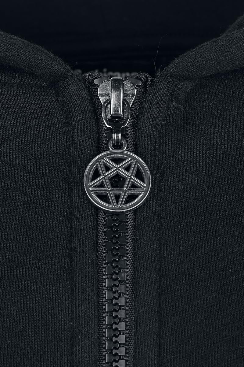 Gothicana by EMP giacca nera cappuccio pipistrello tasche laterali