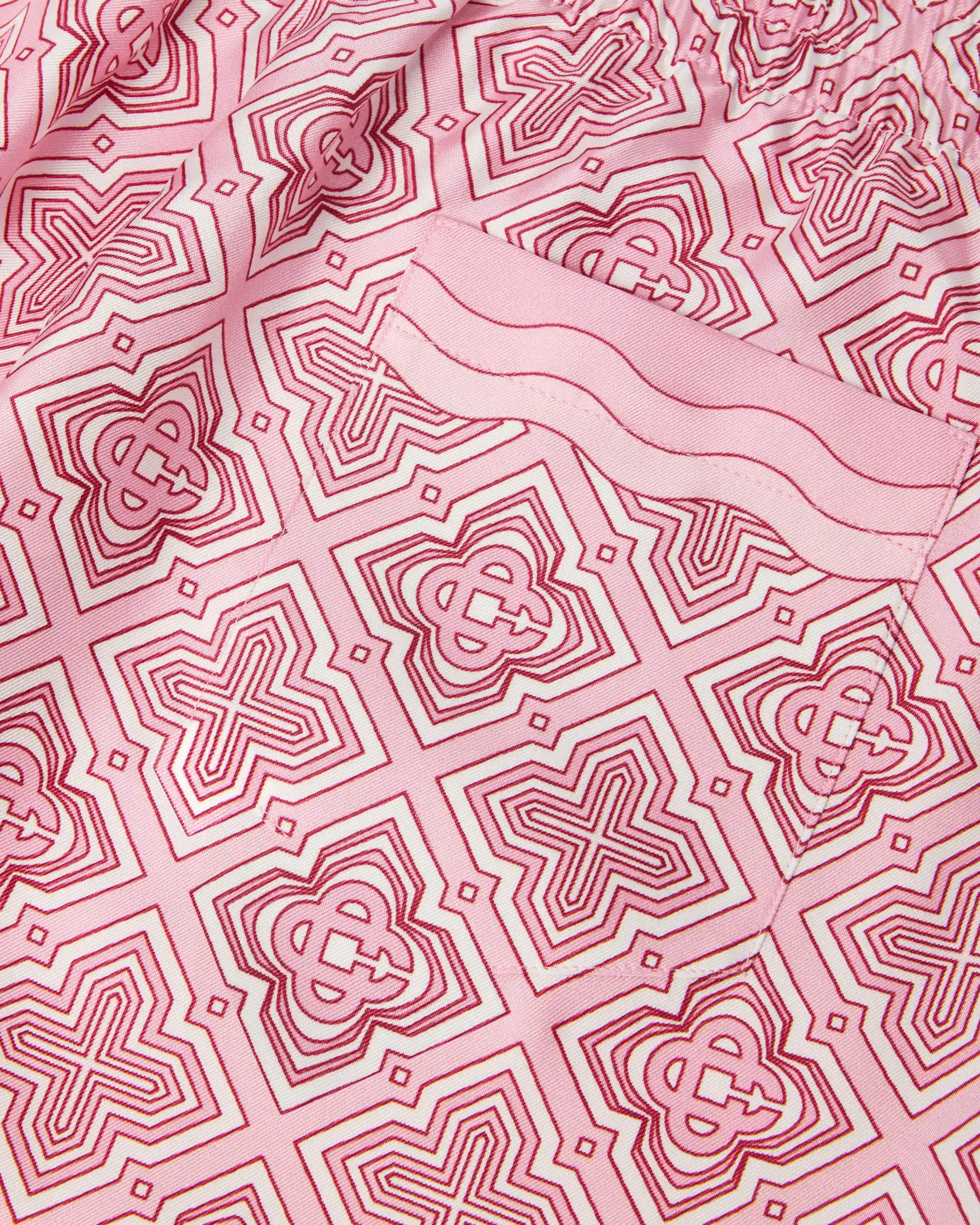 Casablanca Radiating Monogram Shorts rosa seta