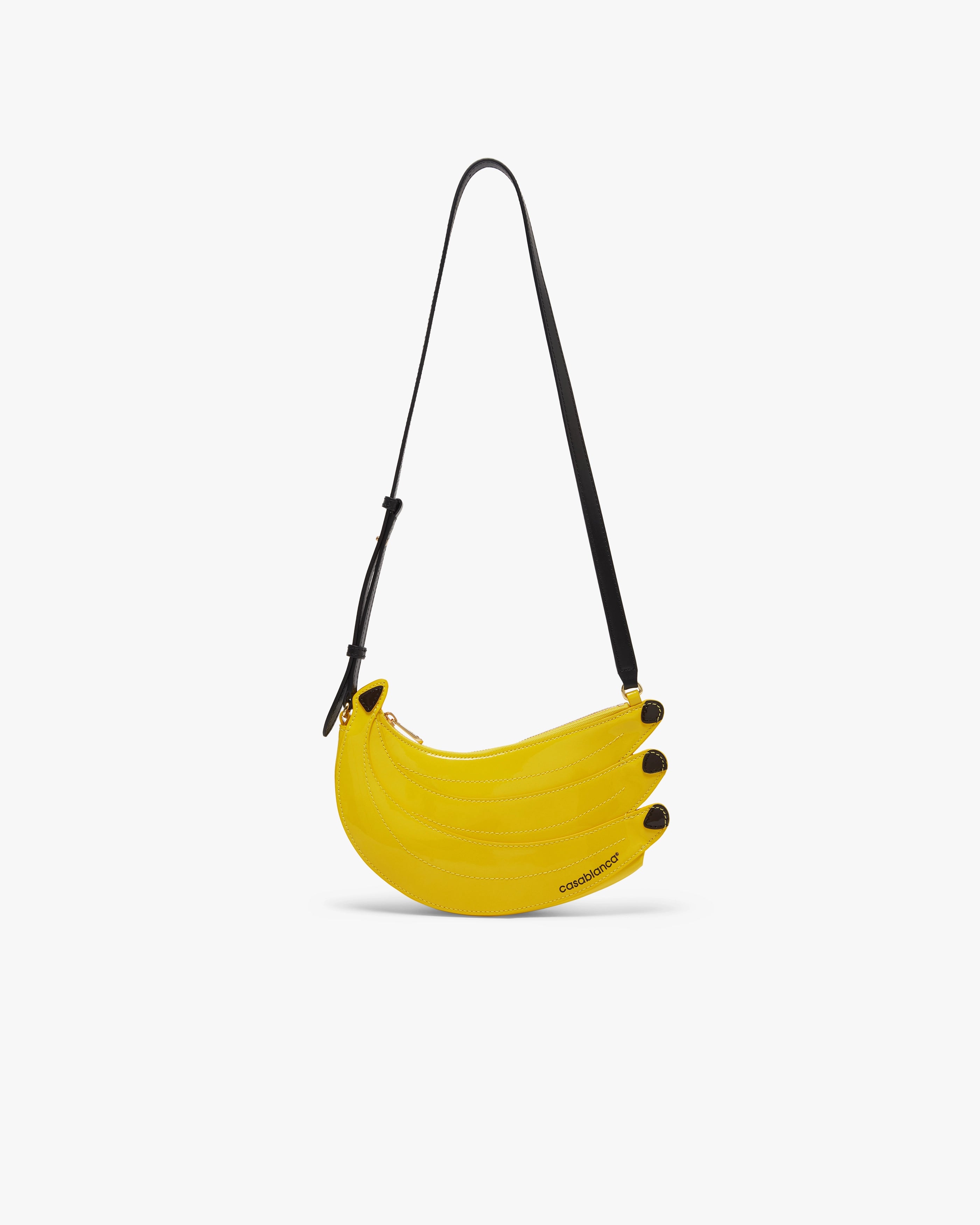 Casablanca Banana borsa gialla pelle taglia unica