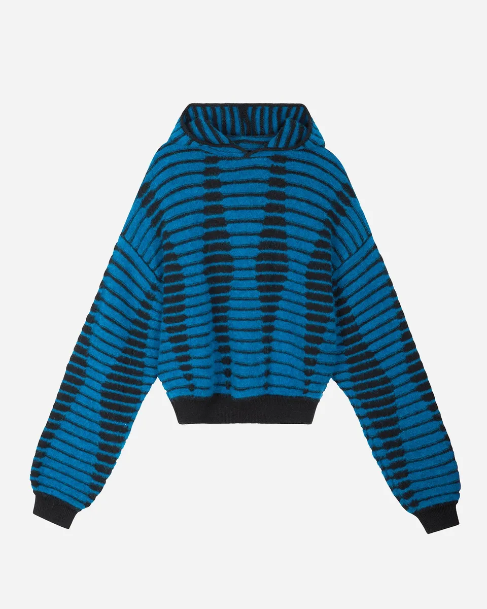 Noskra Ethereal Ocean Hoodie felpa misto lana