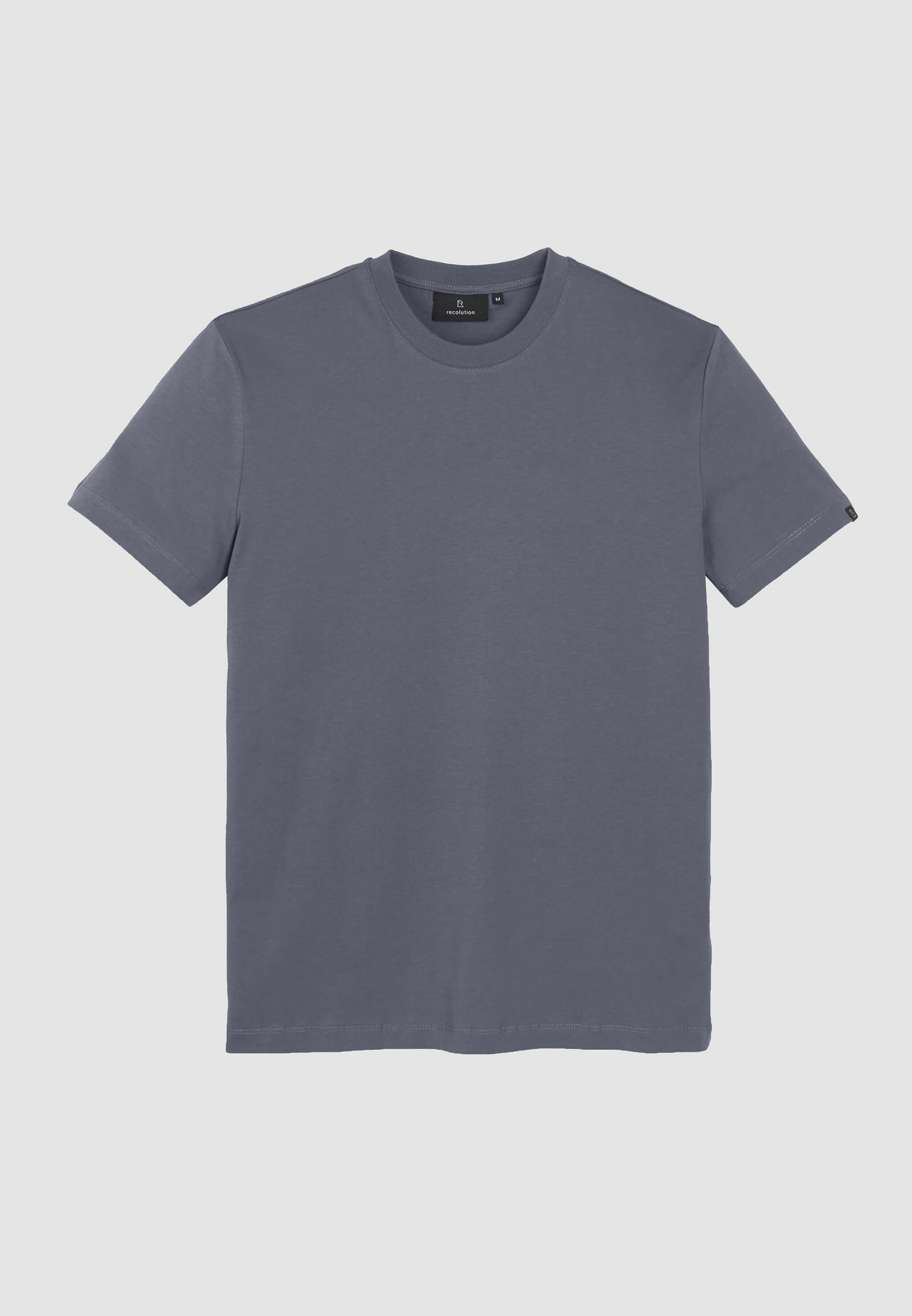 Recolution Agave t-shirt cotone bio grigio scuro girocollo