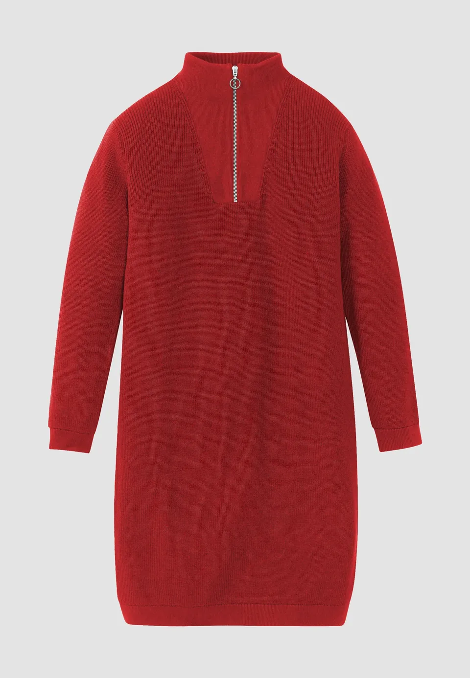 Recolution Stellera abito in maglia rosso cotone bio
