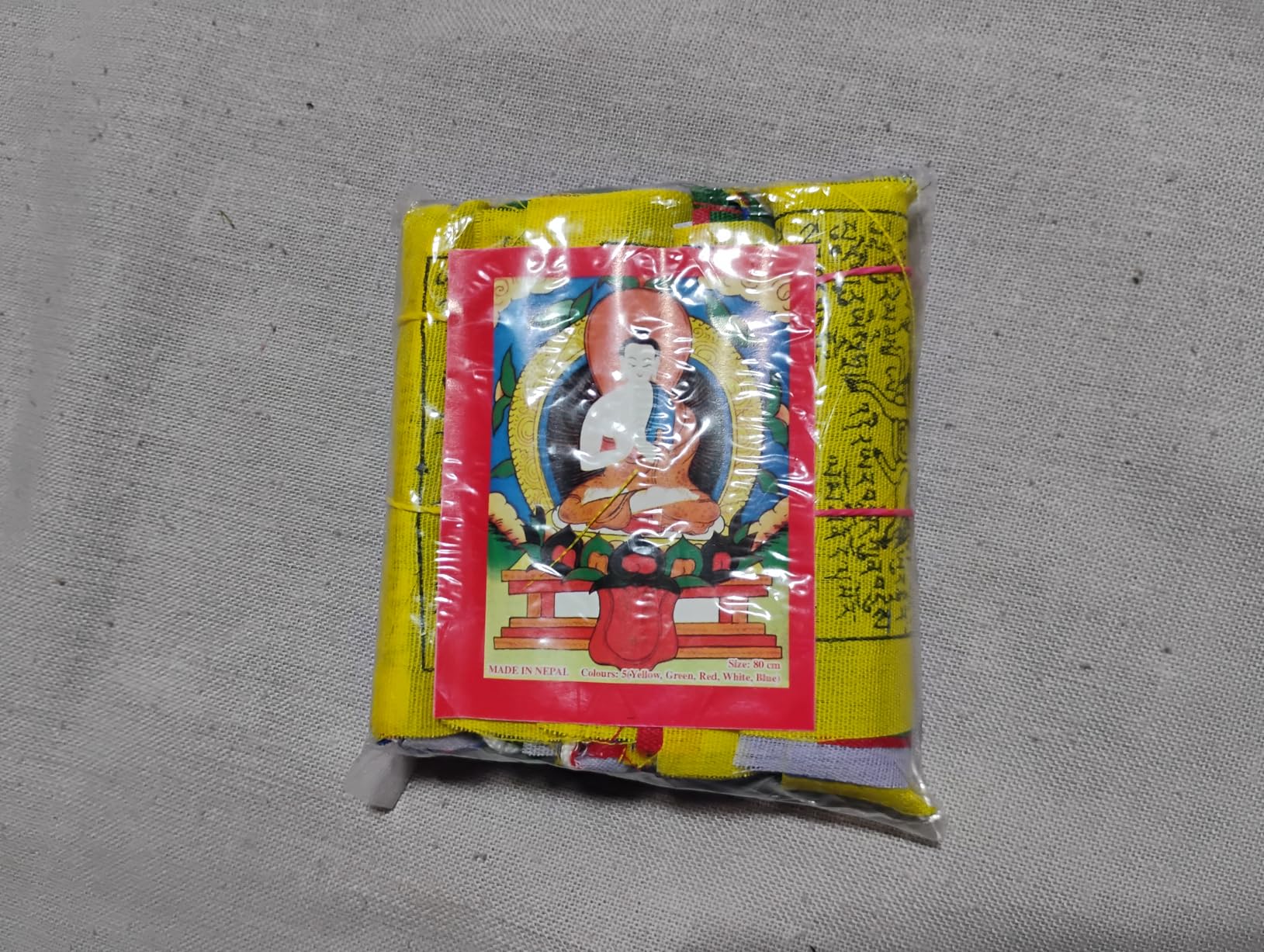Siesta bandierine tibetane piccole 5 corde poliestere