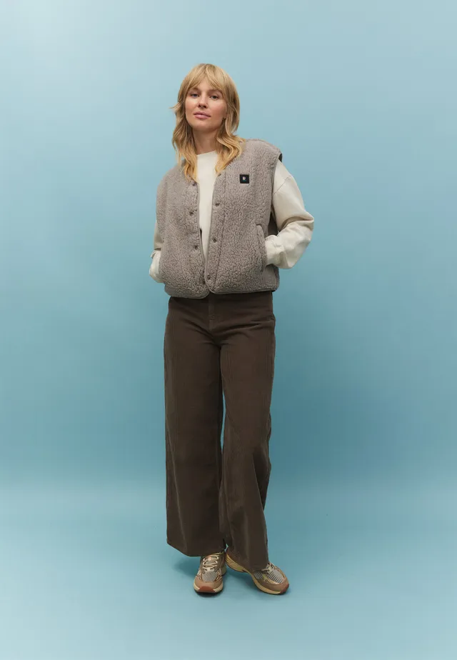 Recolution Erica Corduroy pantaloni donna marrone velluto