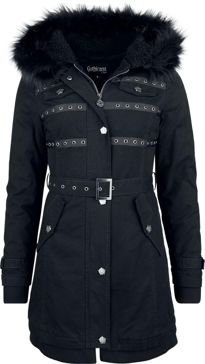 Gothicana by EMP Giacca Nera Nastro Decorativo taglia L gotica