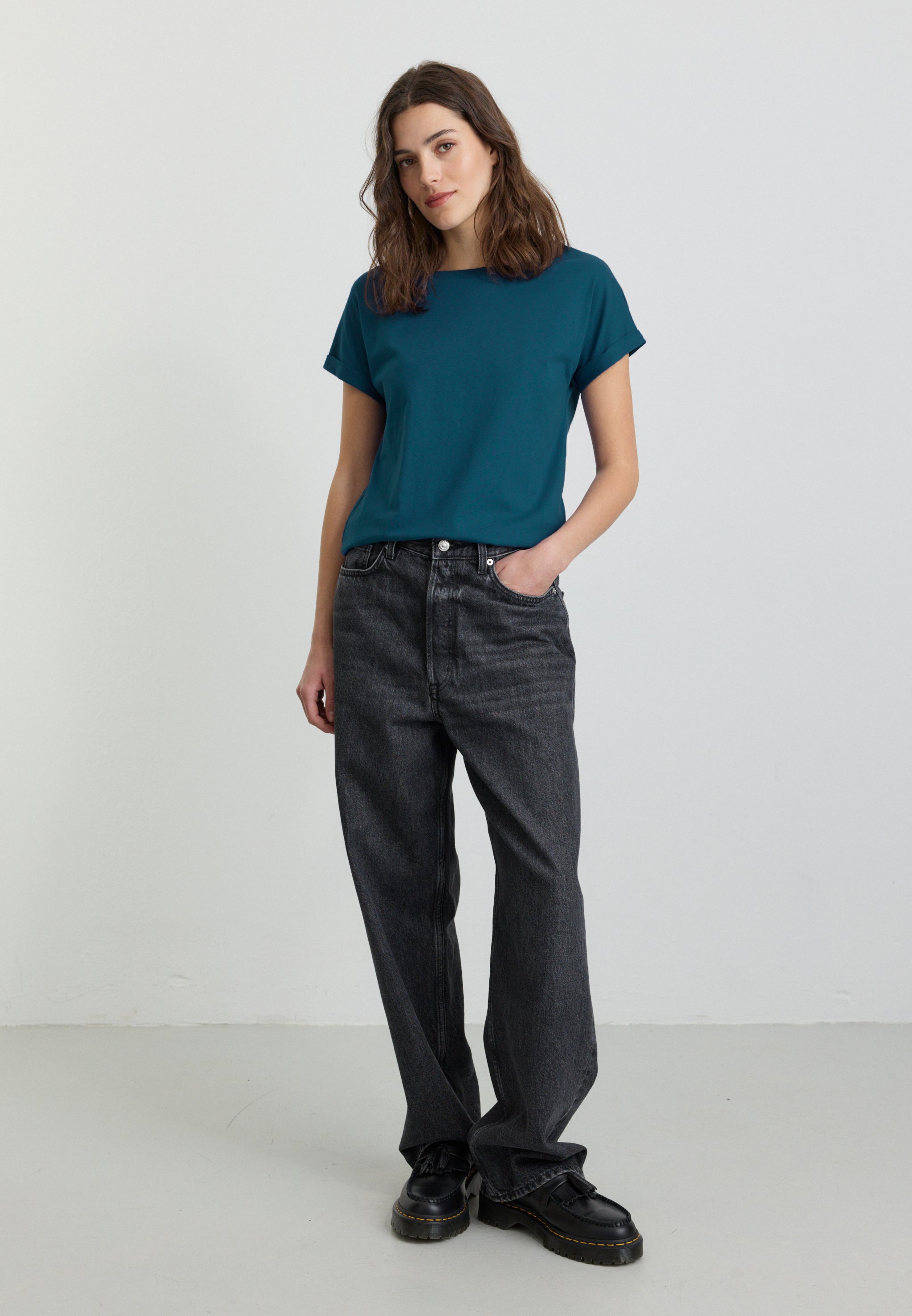 Recolution Cayenne t-shirt cotone bio verde teal
