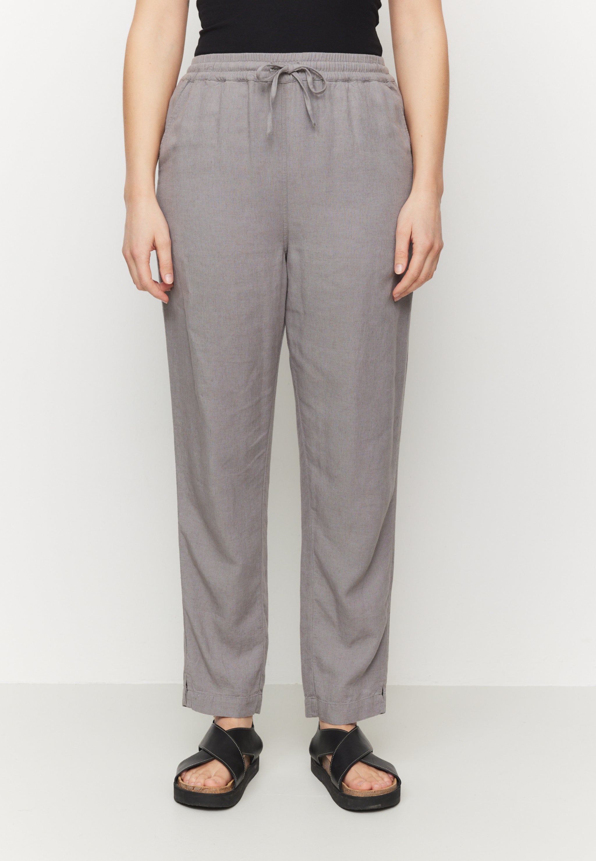 Recolution Moonflower pantaloni donna greige lino