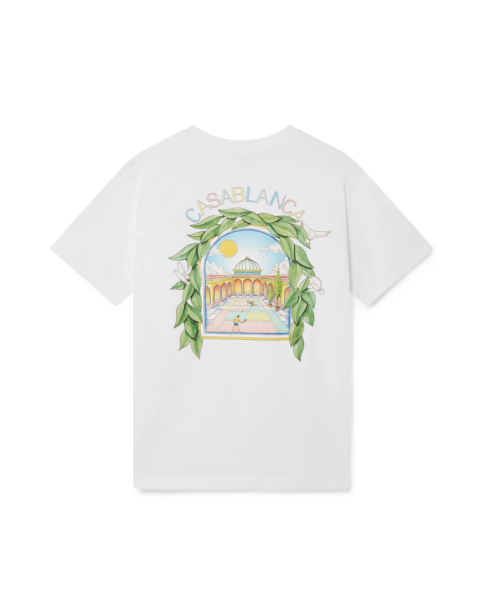 Casablanca L'Arche De Tennis t-shirt bianca cotone