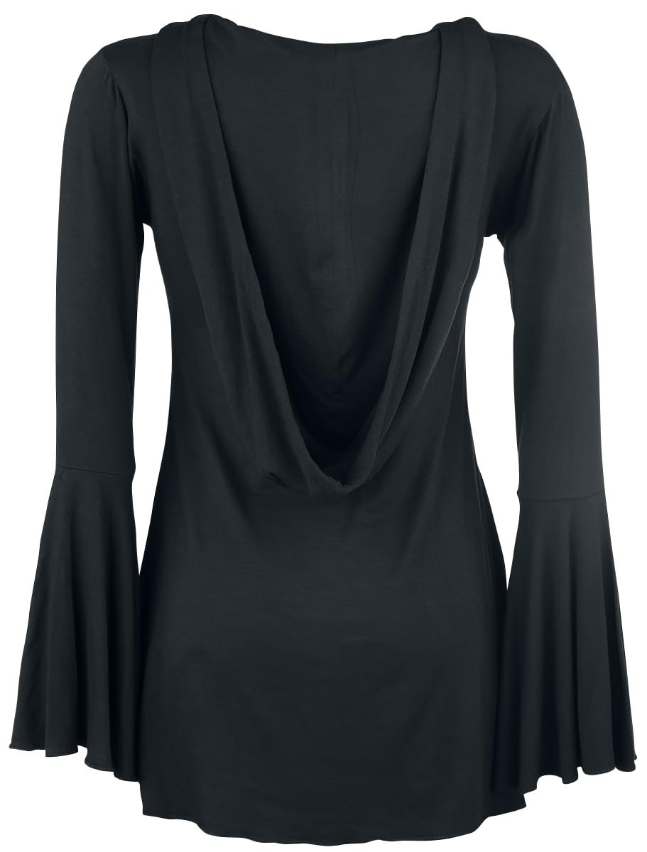 Gothicana by EMP maglia maniche lunghe nera S orlo a punta