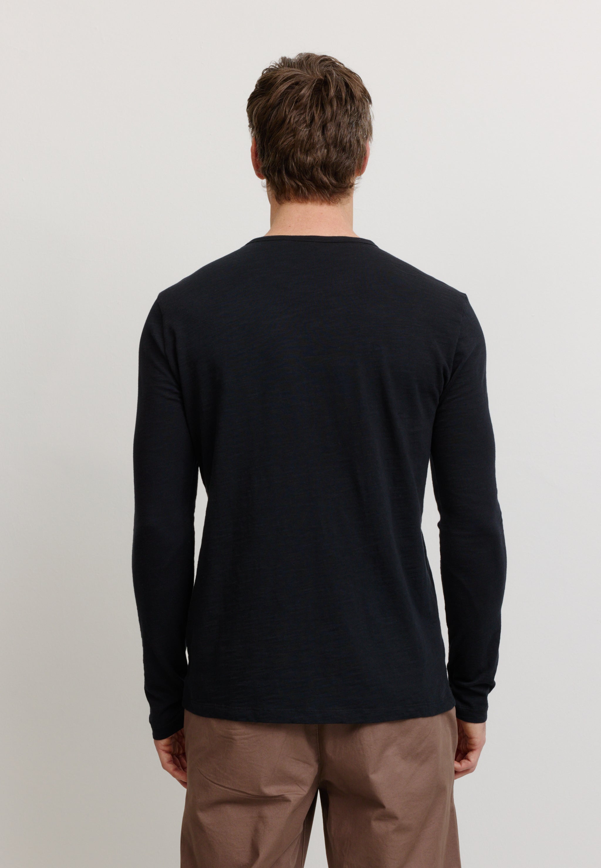 Recolution MACA maglia maniche lunghe nero cotone bio