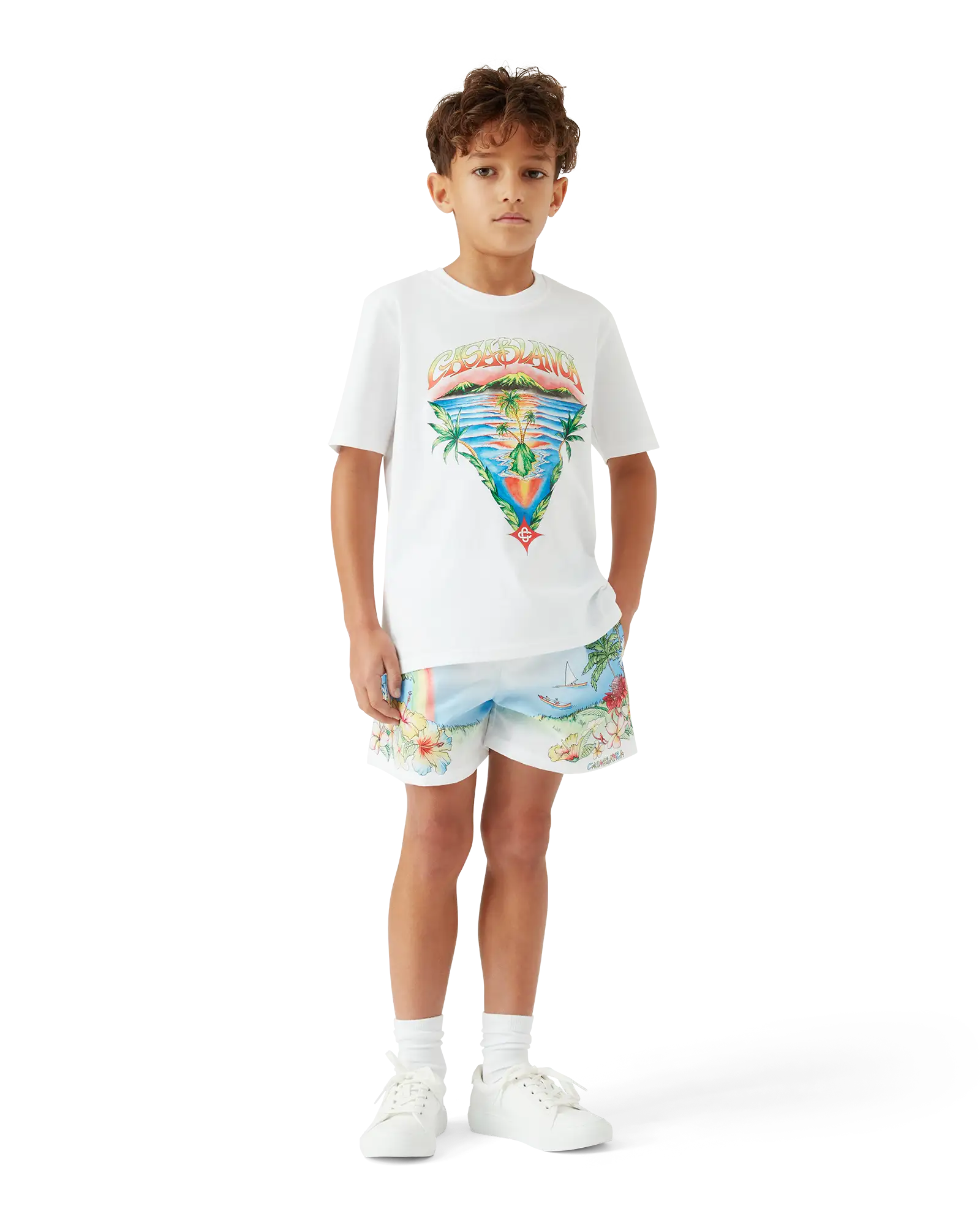Casablanca Aloha shorts mare bambino multicolore