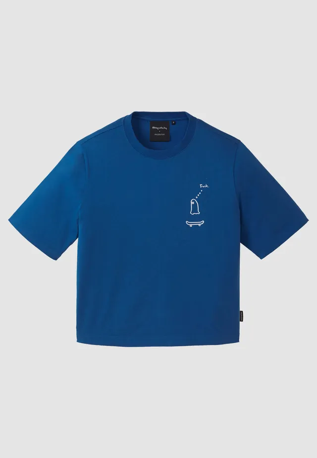 Recolution Azolla Geisterfahrer t-shirt blu cotone bio