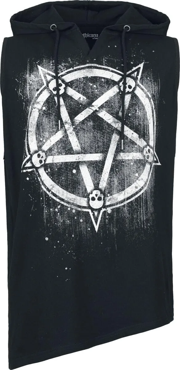 Gothicana by EMP canottiera nera taglia L con cappuccio