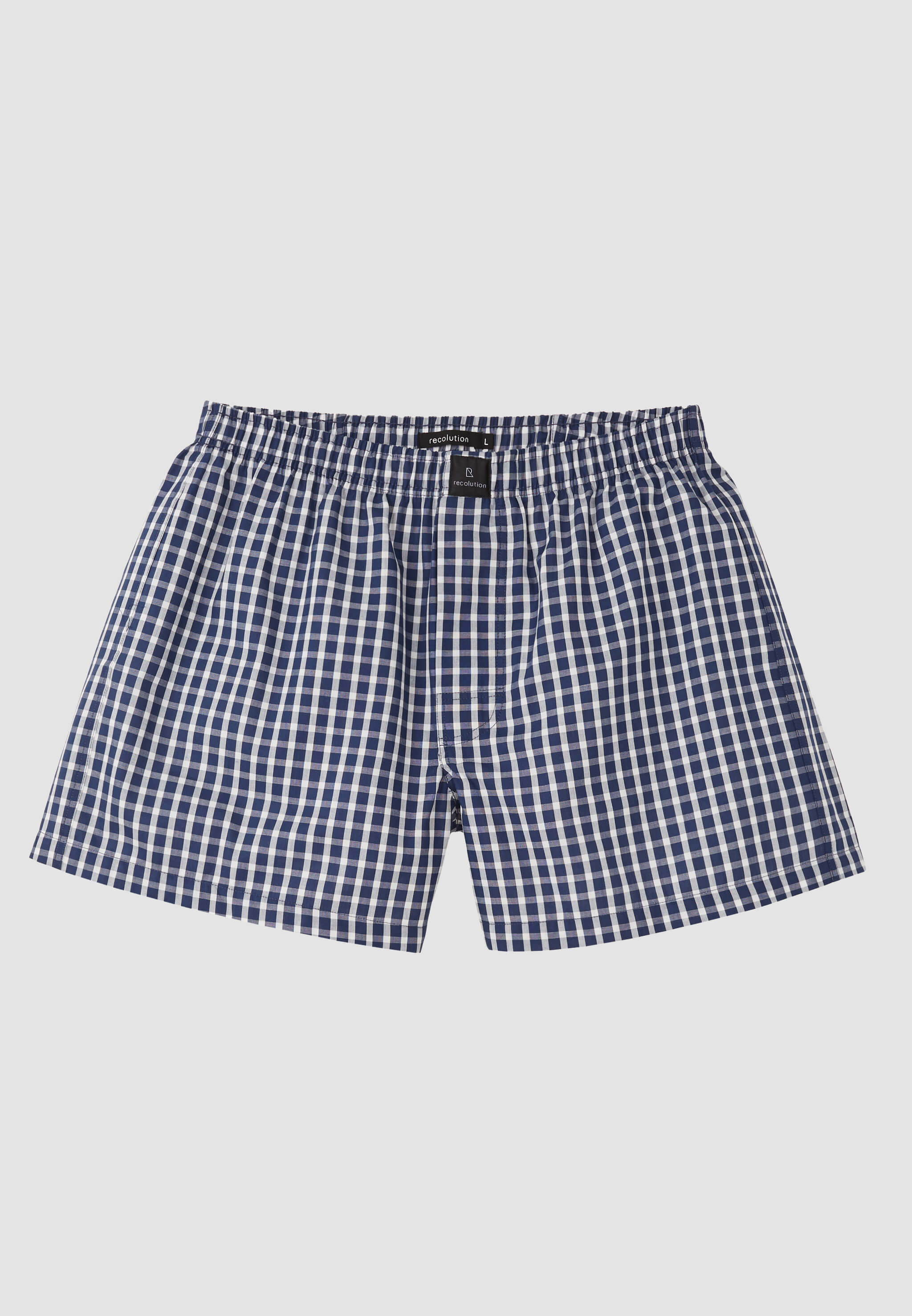 Recolution Amargo Check boxer grigi quadri cotone bio
