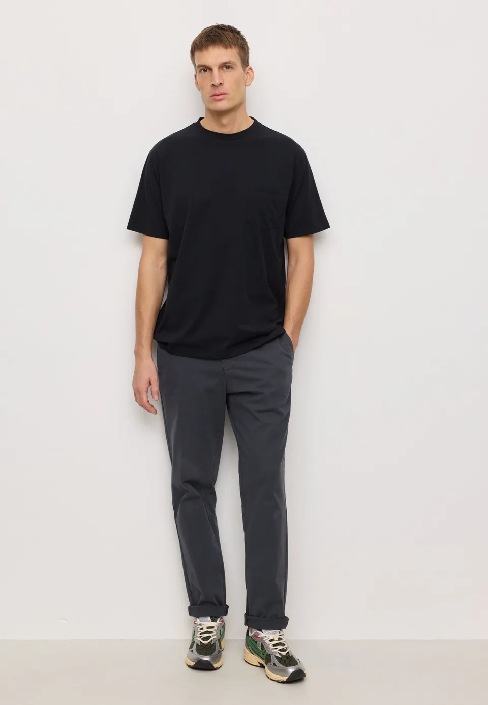 Recolution Kelp pantaloni chino grigio scuro cotone bio