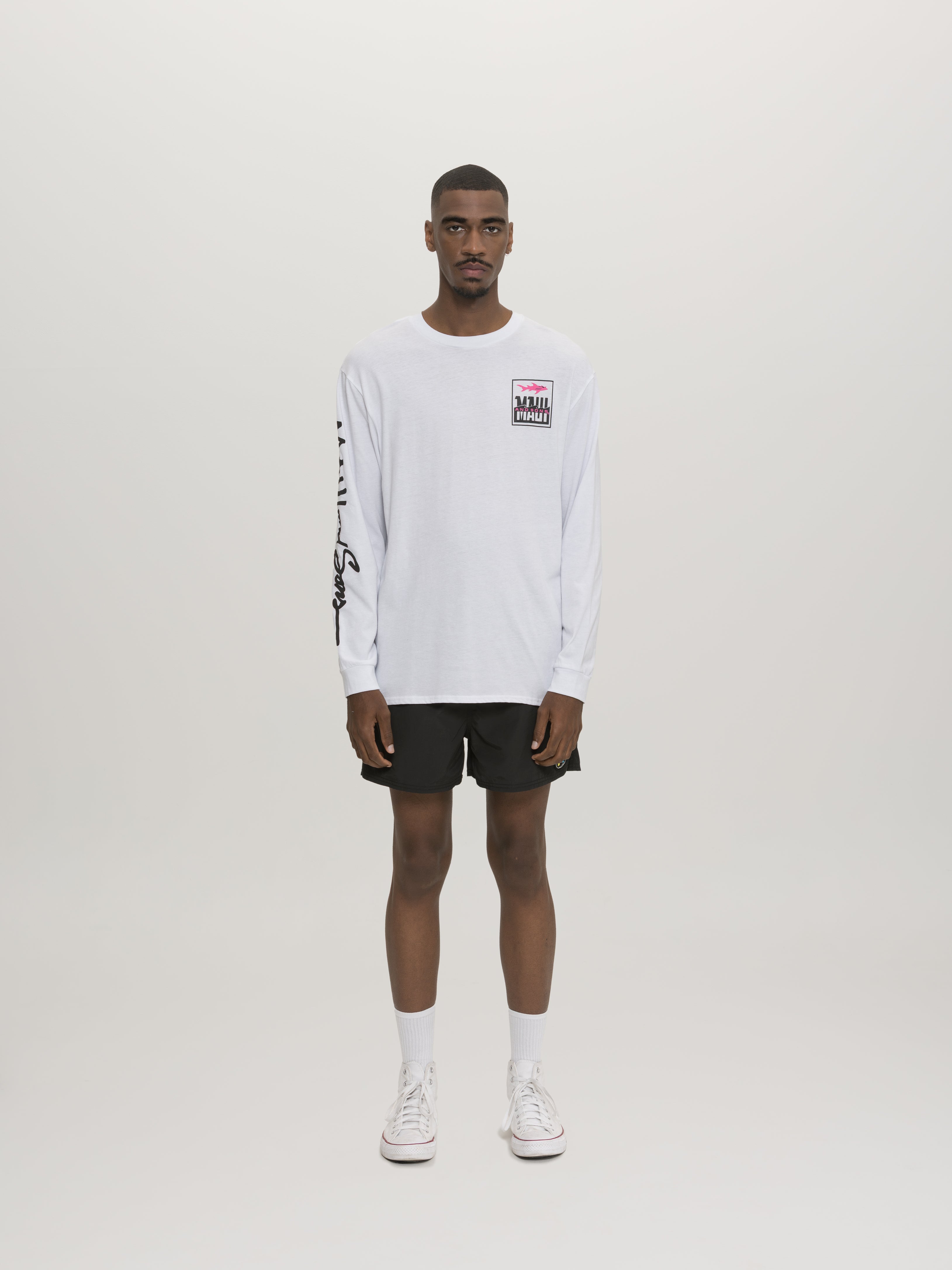 Maui and Sons Classic Fish Out Of Water maglia manica lunga bianca