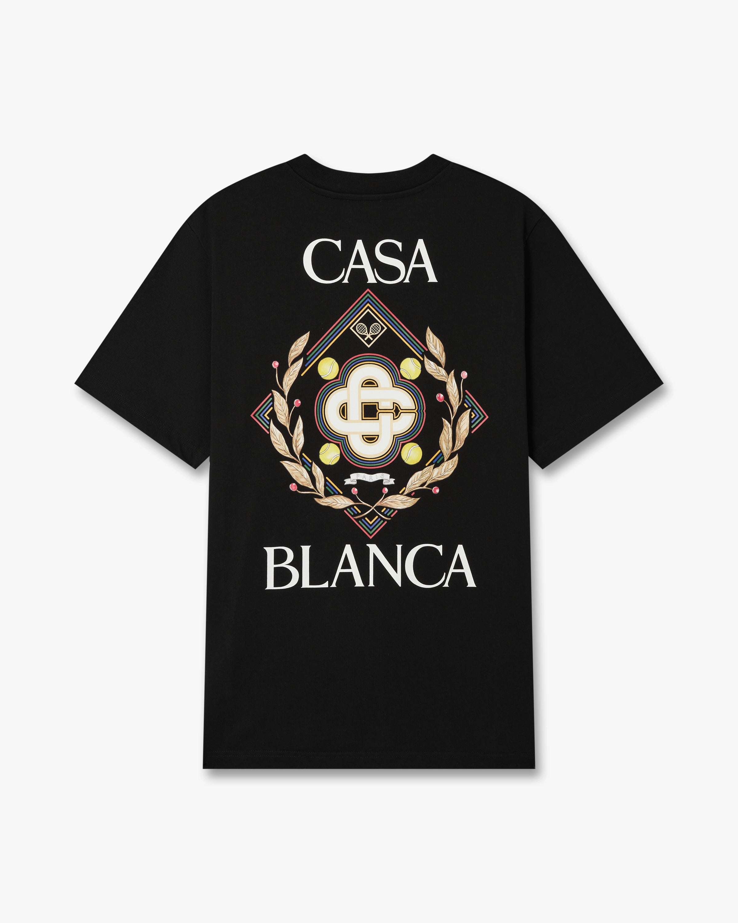 Casablanca Championship t-shirt nera cotone bio uomo