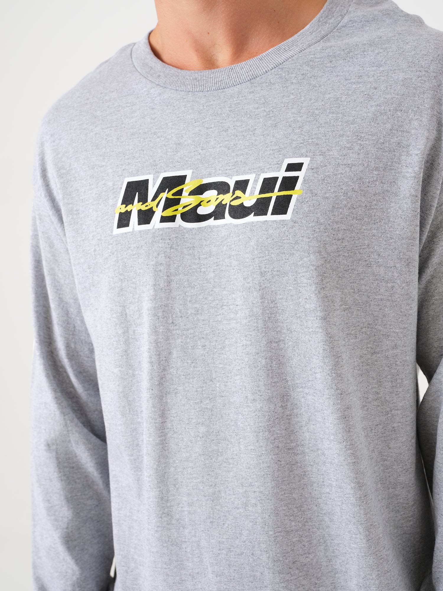 Maui and Sons Speed maglia maniche lunghe grigio sport cotone