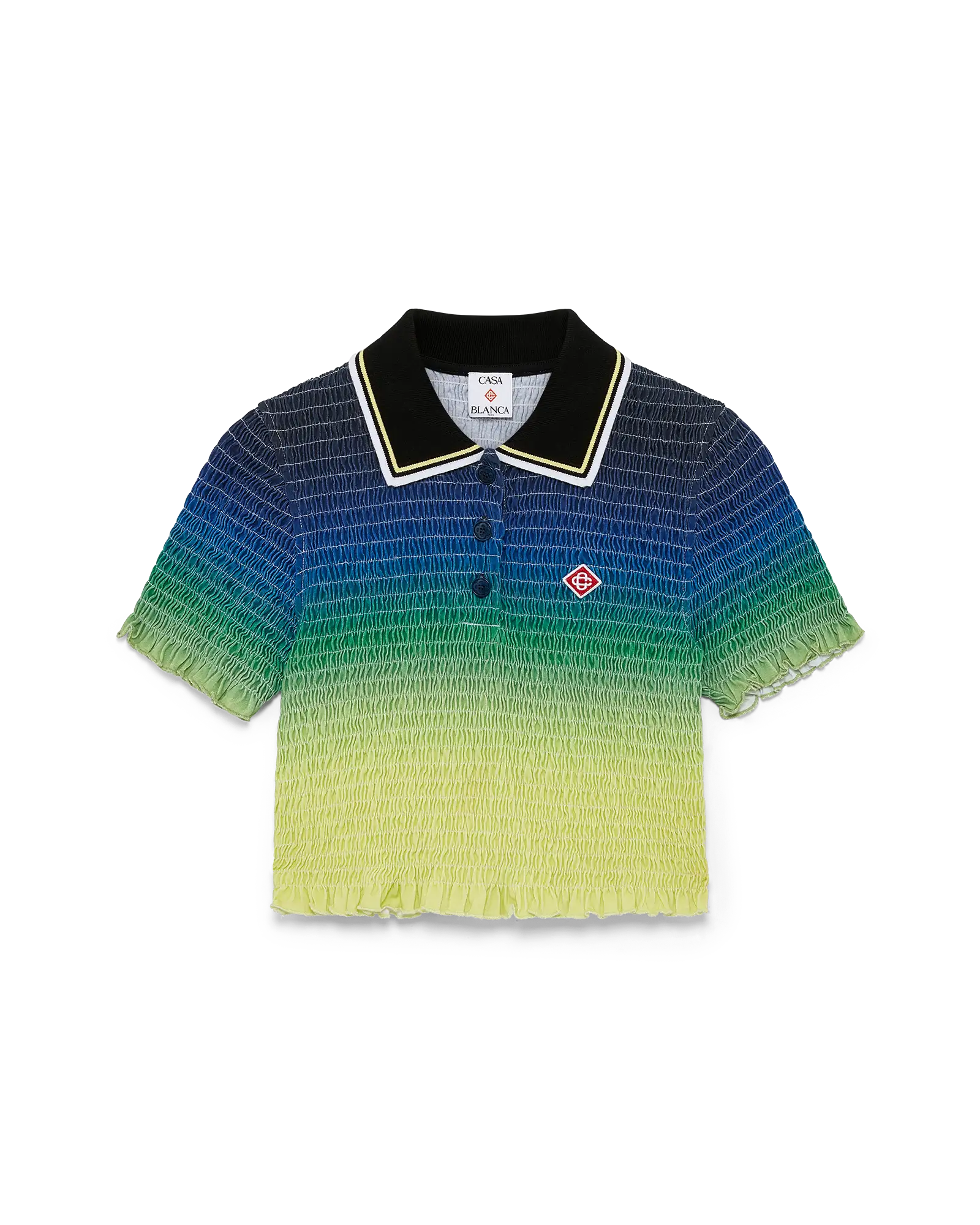 Casablanca Gradient polo cropped donna multicolore