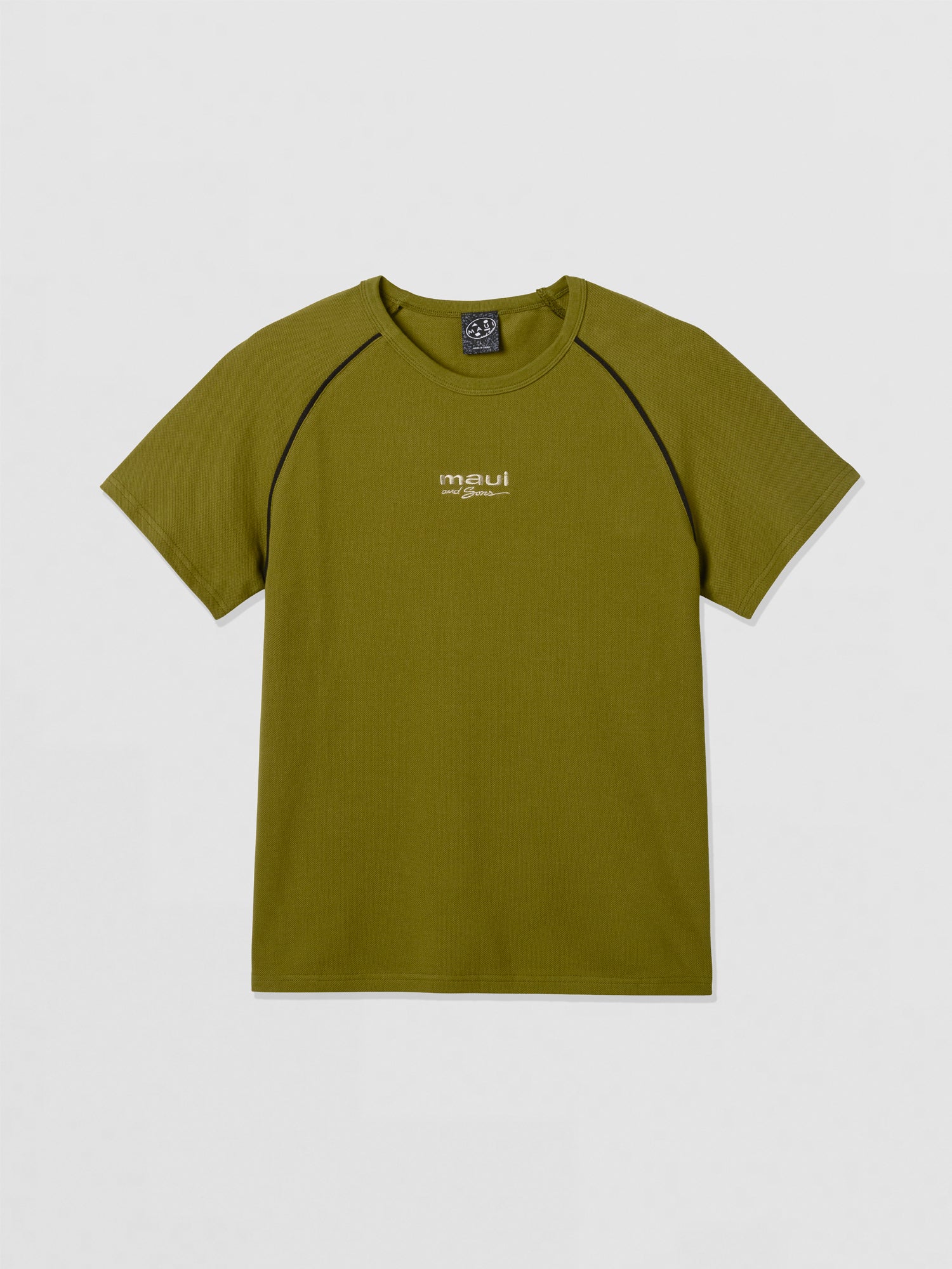 Maui and Sons Pique Front Elevated T-Shirt piqué