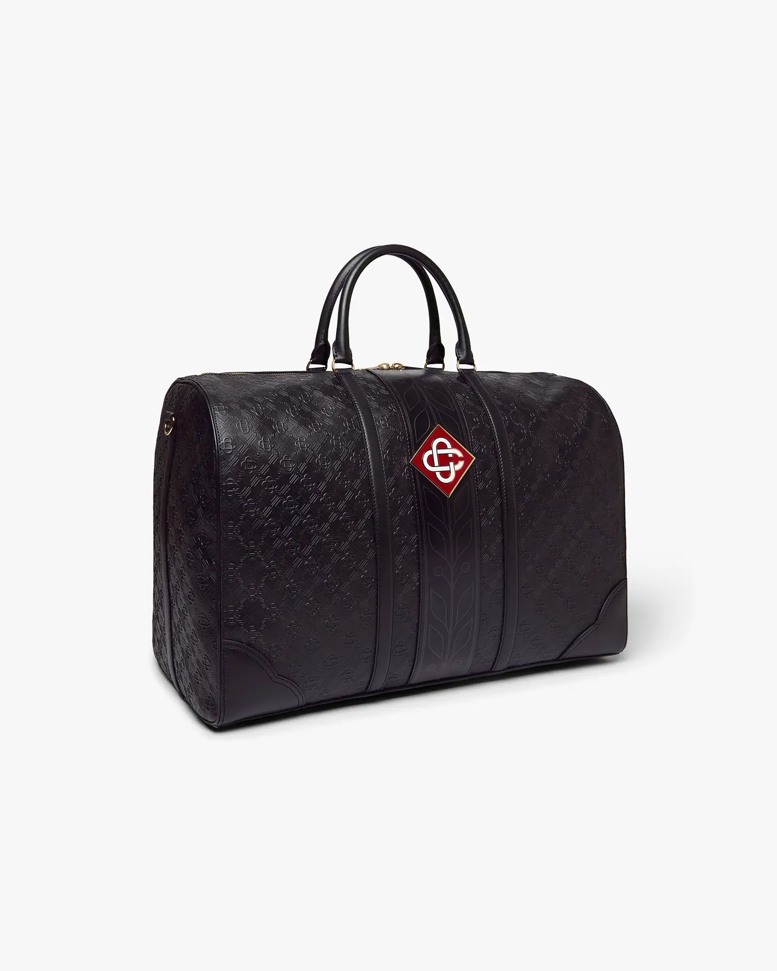 Casablanca Monogram Borsa Weekender Nera Pelle