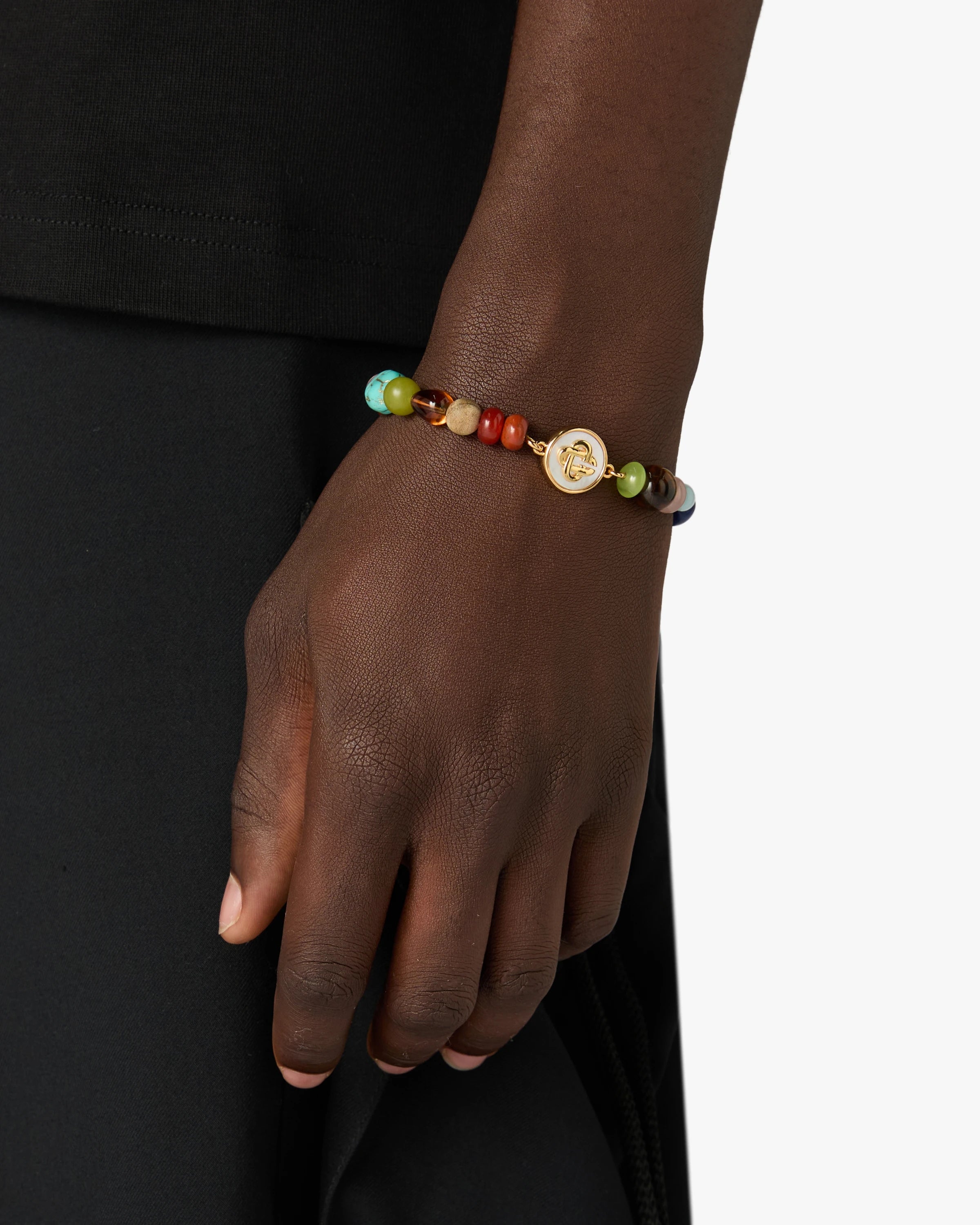 Casablanca Organic Stone bracciale perle multicolore