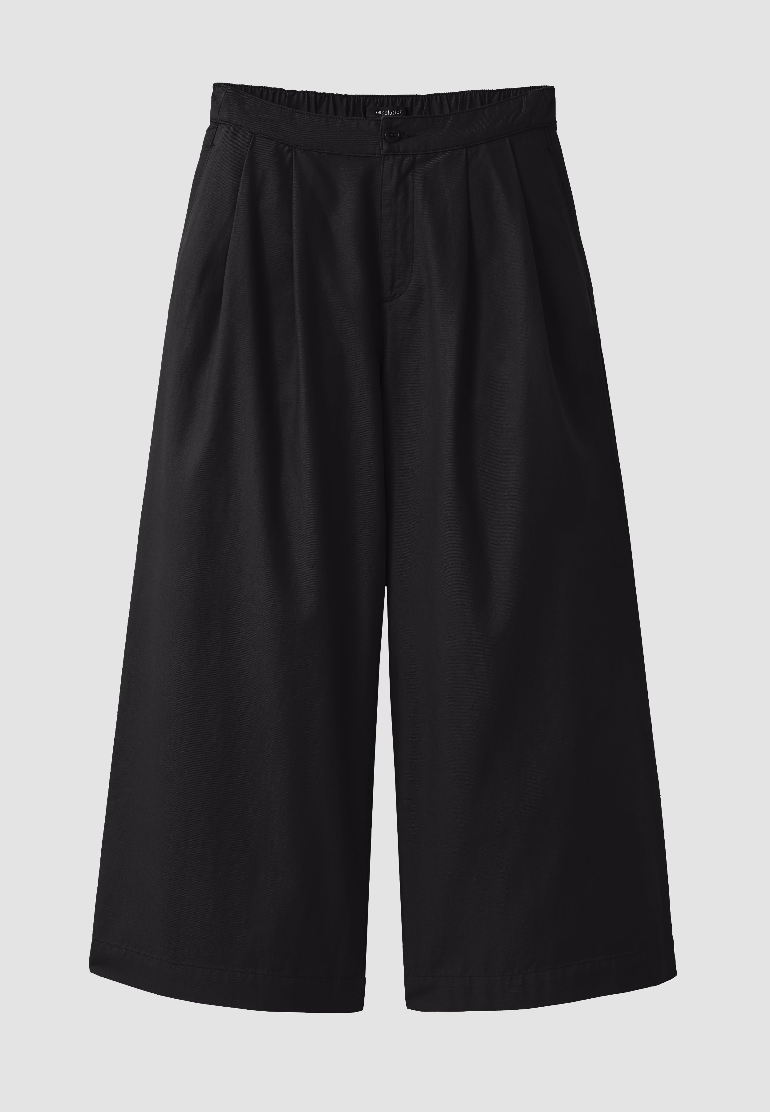 Recolution Ambrosia pantaloni culotte neri lyocell