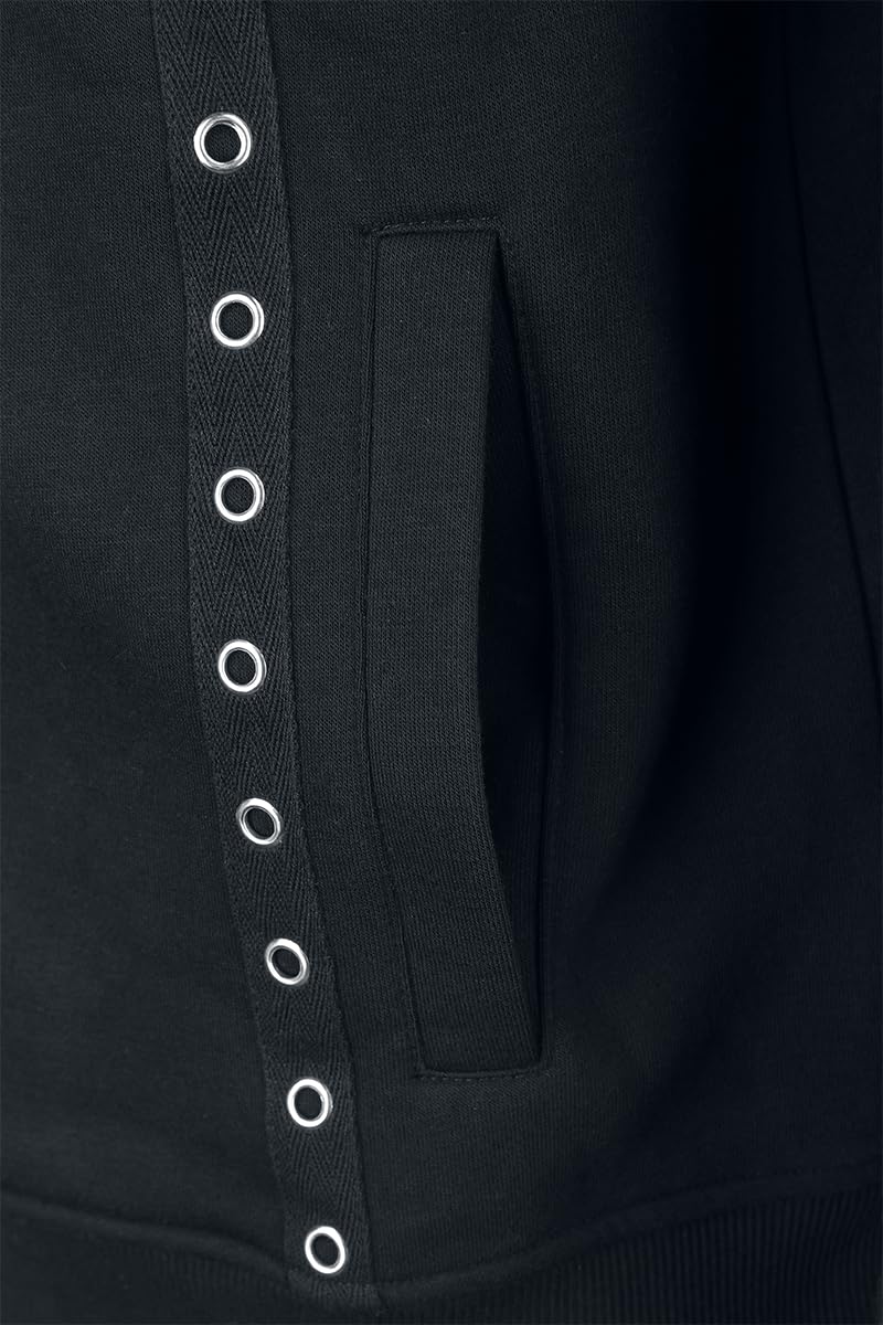 Gothicana by EMP Felpa uomo nera zip interno felpato