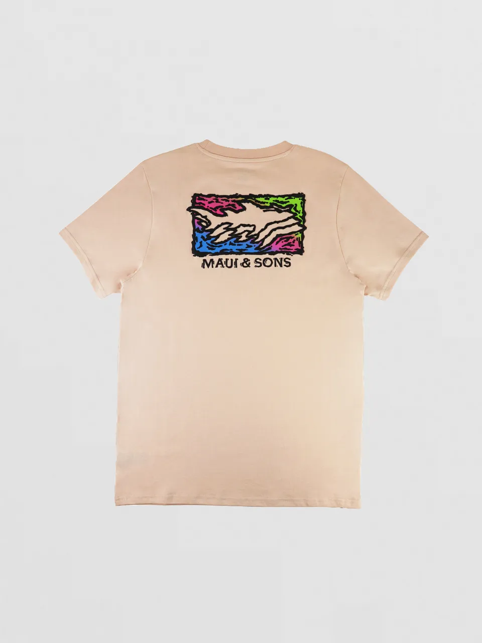 Maui and Sons Triple Threat Puff Ink T-Shirt maglietta rosa