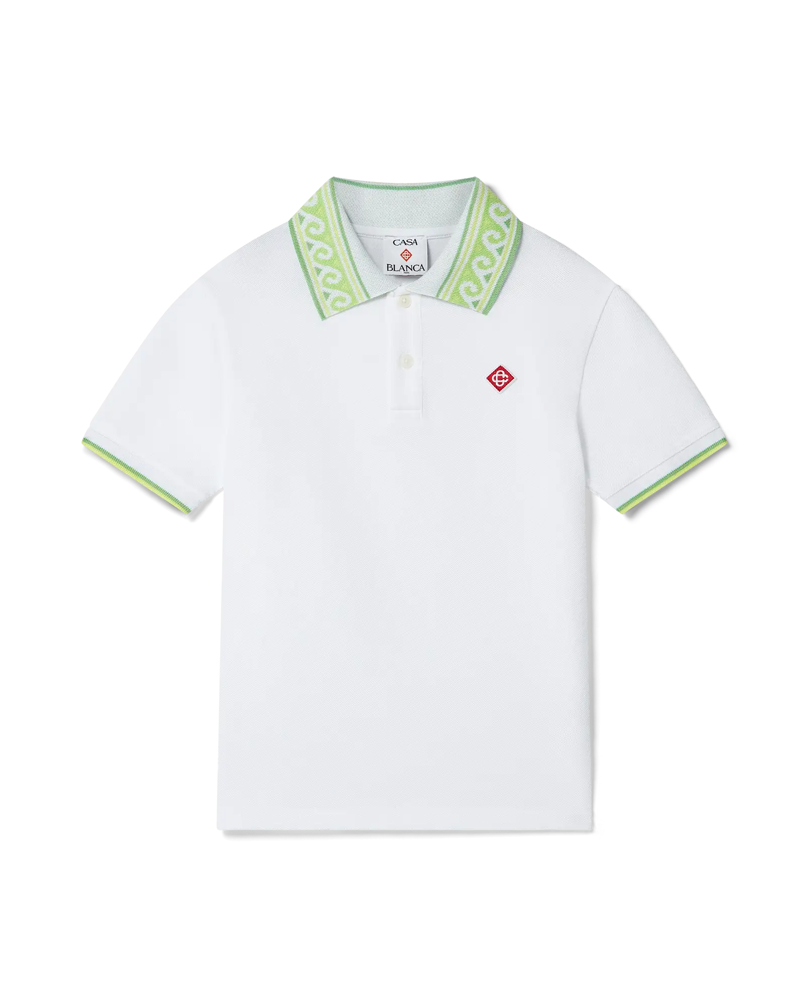 Casablanca Laurel Collar t-shirt bambino bianca cotone organico
