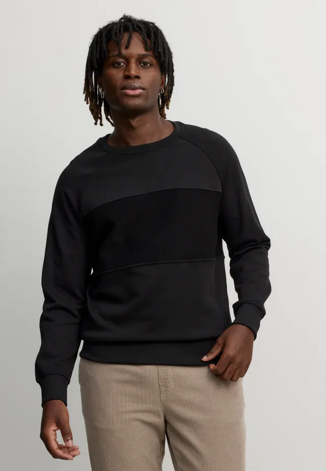 Recolution Chervil felpa uomo nero cotone bio