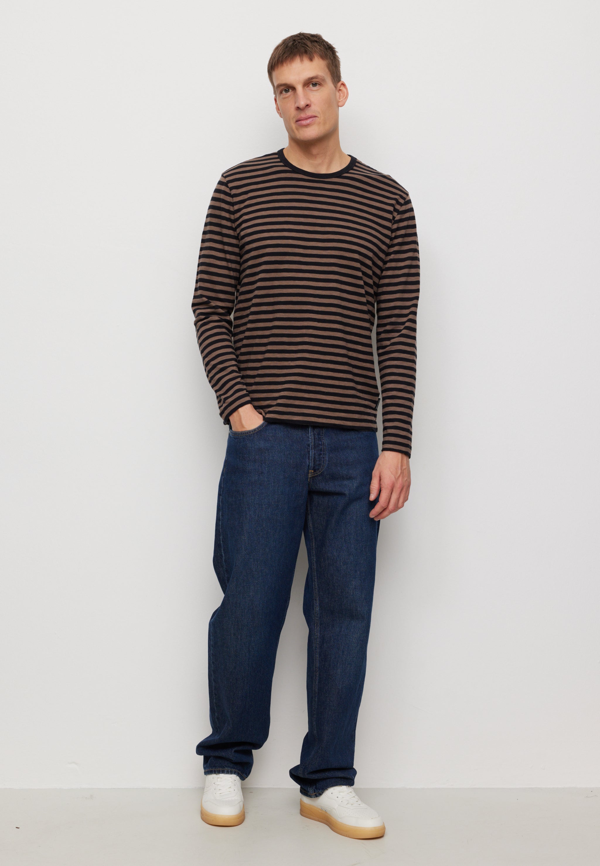 Recolution Maca Stripes maglia marrone righe