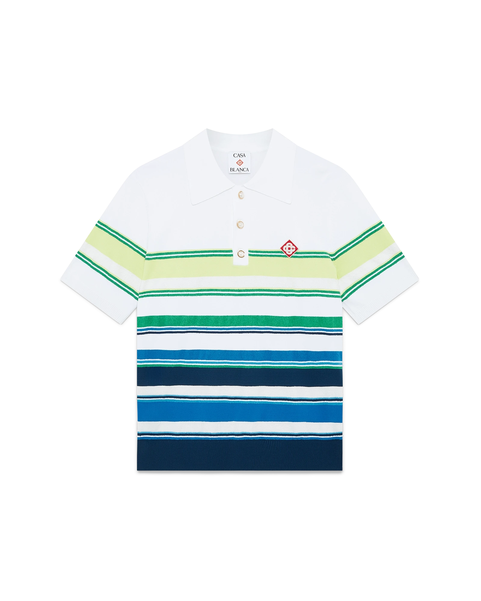 Casablanca Gradient Stripe polo uomo righe bianco blu