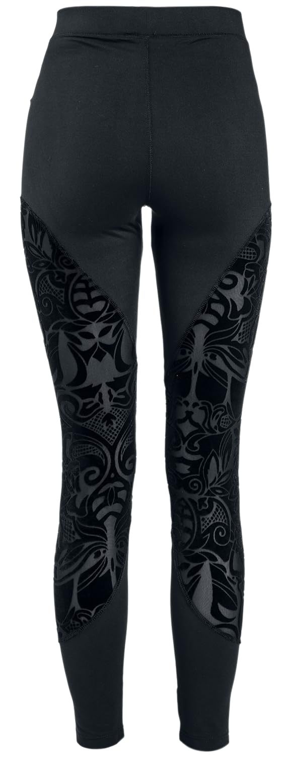 Gothicana by EMP Leggings Neri Floccati XXL Gothic