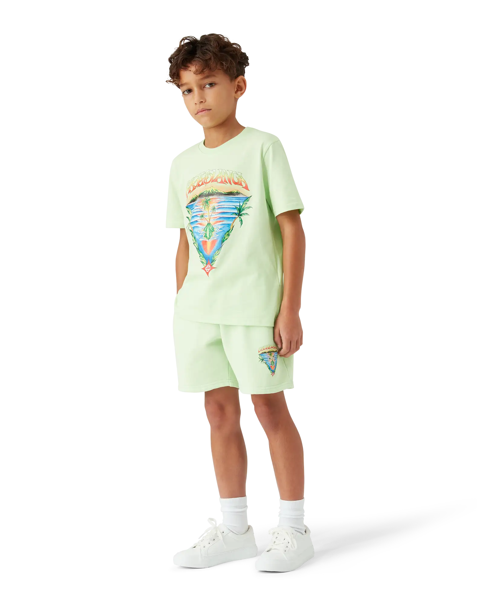 Casablanca Innocence Triangle T-shirt Bambino Verde