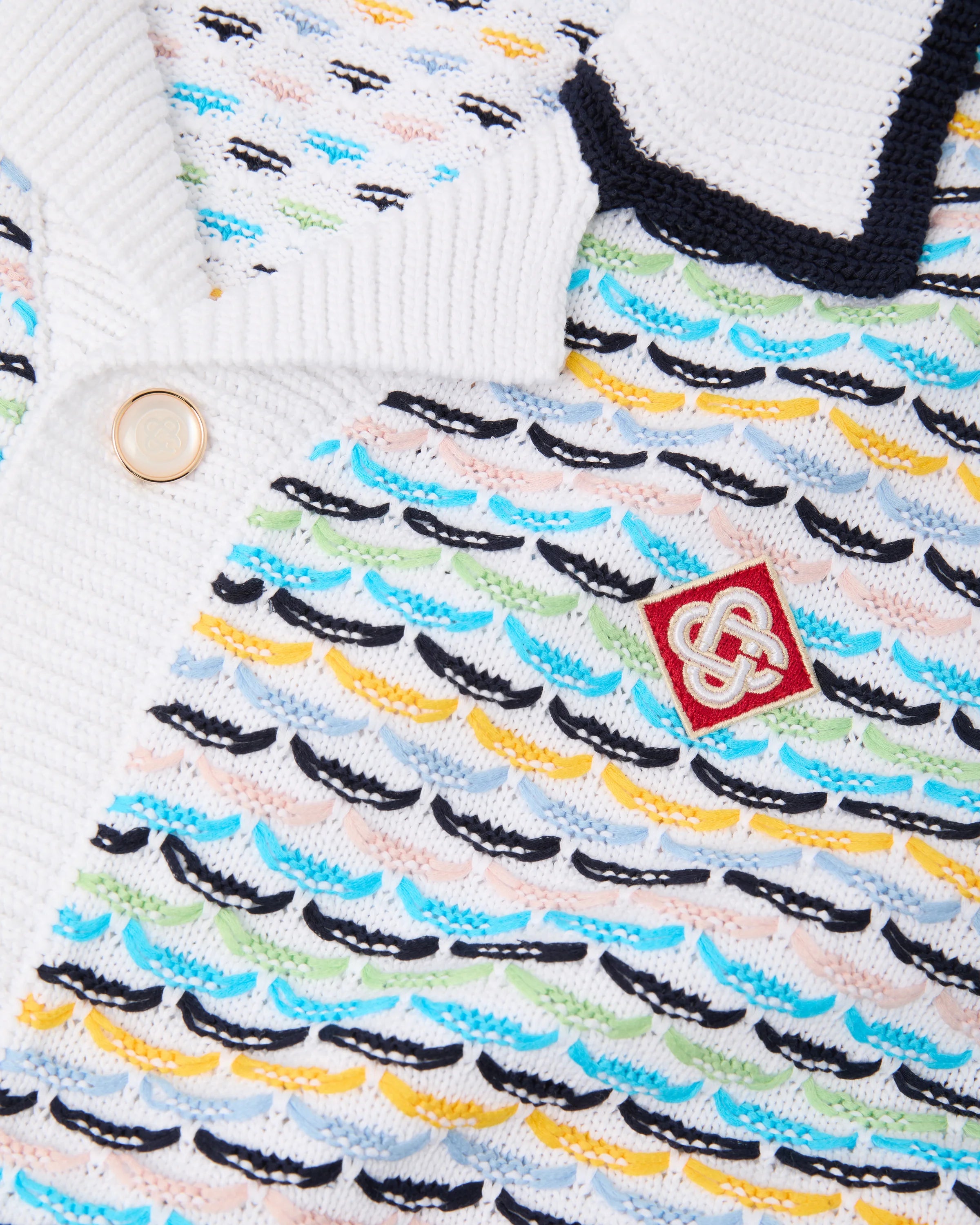 Casablanca Tuck Stitch camicia crochet multicolore