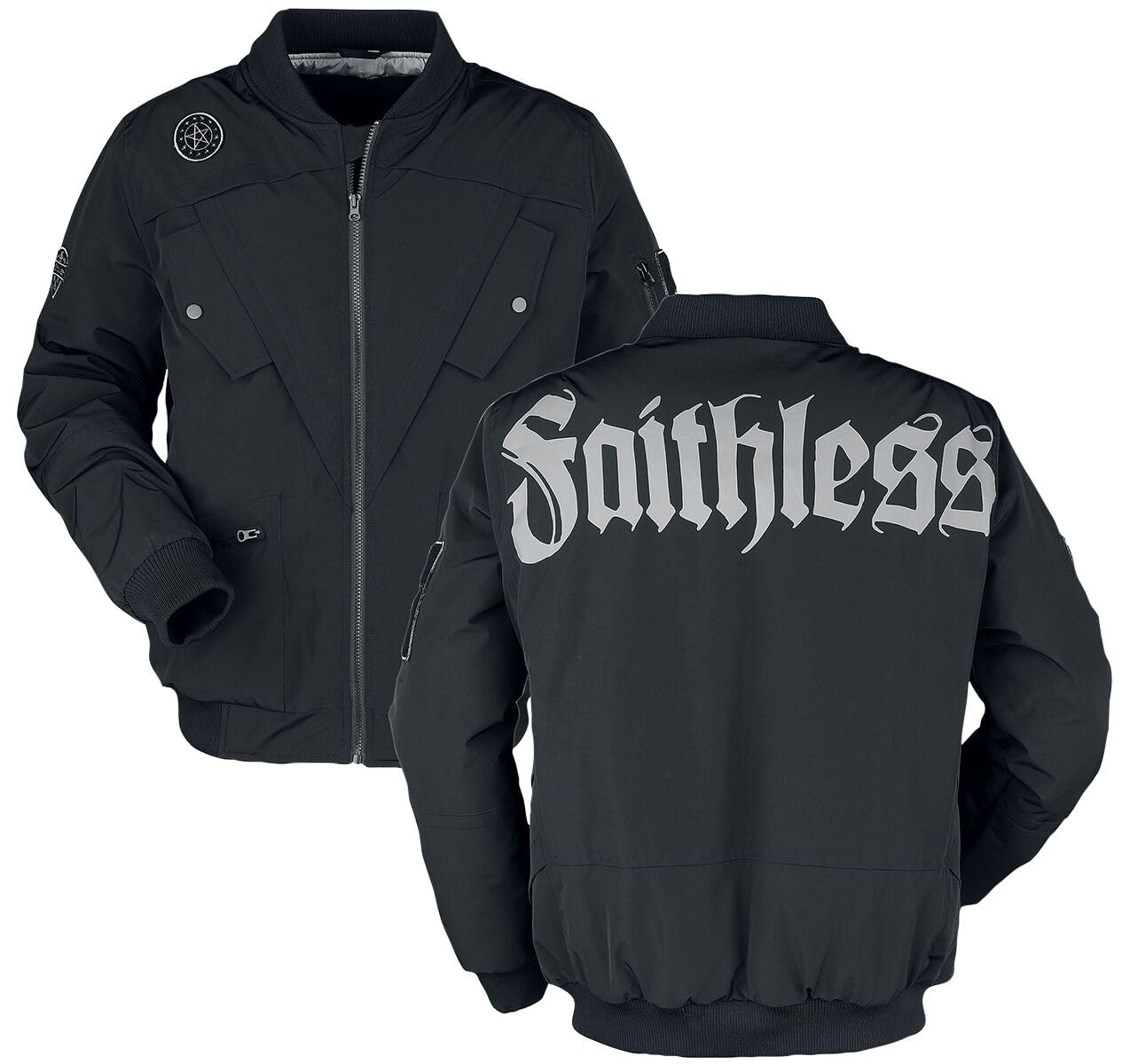 Gothicana by EMP giacca Faithless nera con scritta