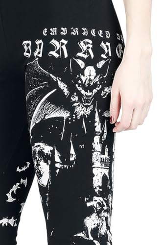 Gothicana by EMP leggings nere stampa pipistrelli