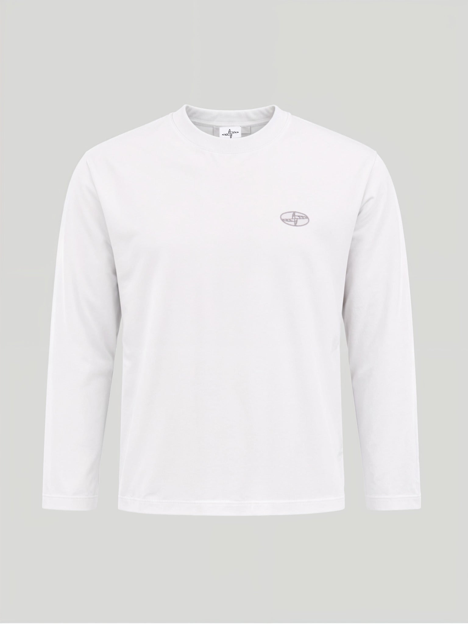 Noskra Ricamo T-shirt bianca cotone logo ricamato