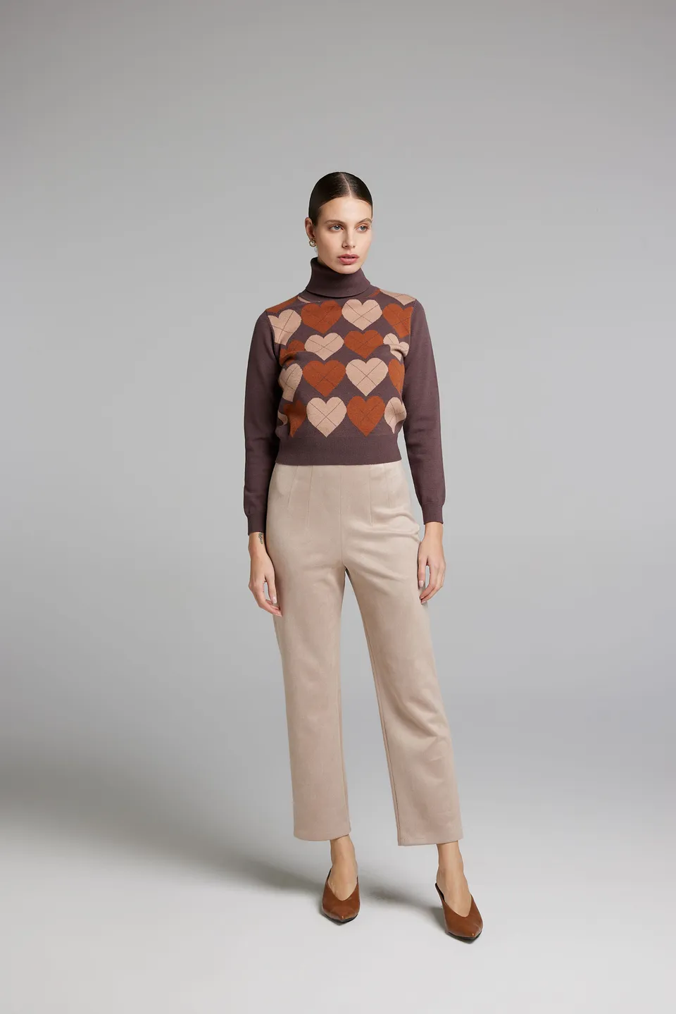 Sarah Chole 28069 pantaloni scuba suede