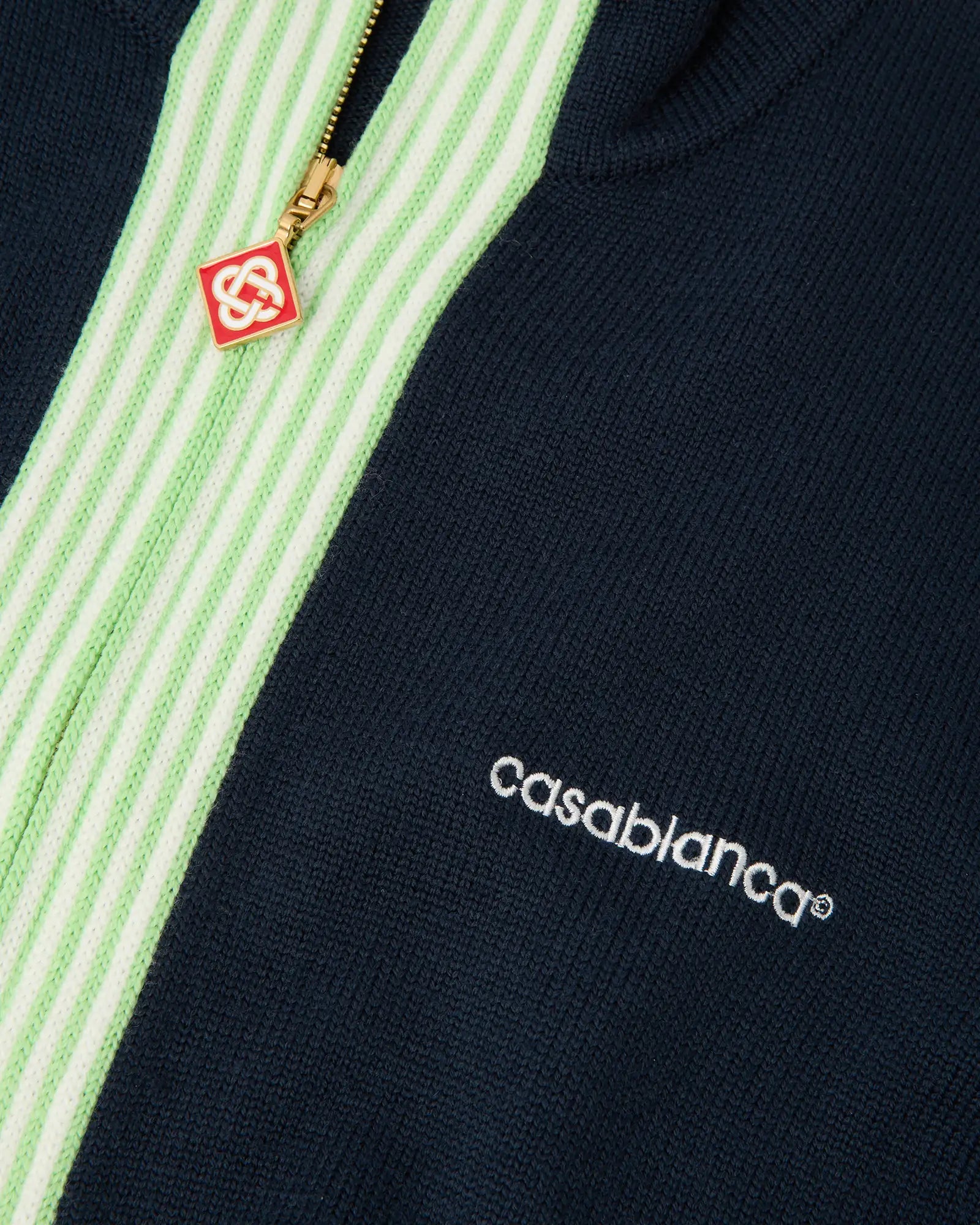 Casablanca Merino Track Giacca Blu Lana Merino
