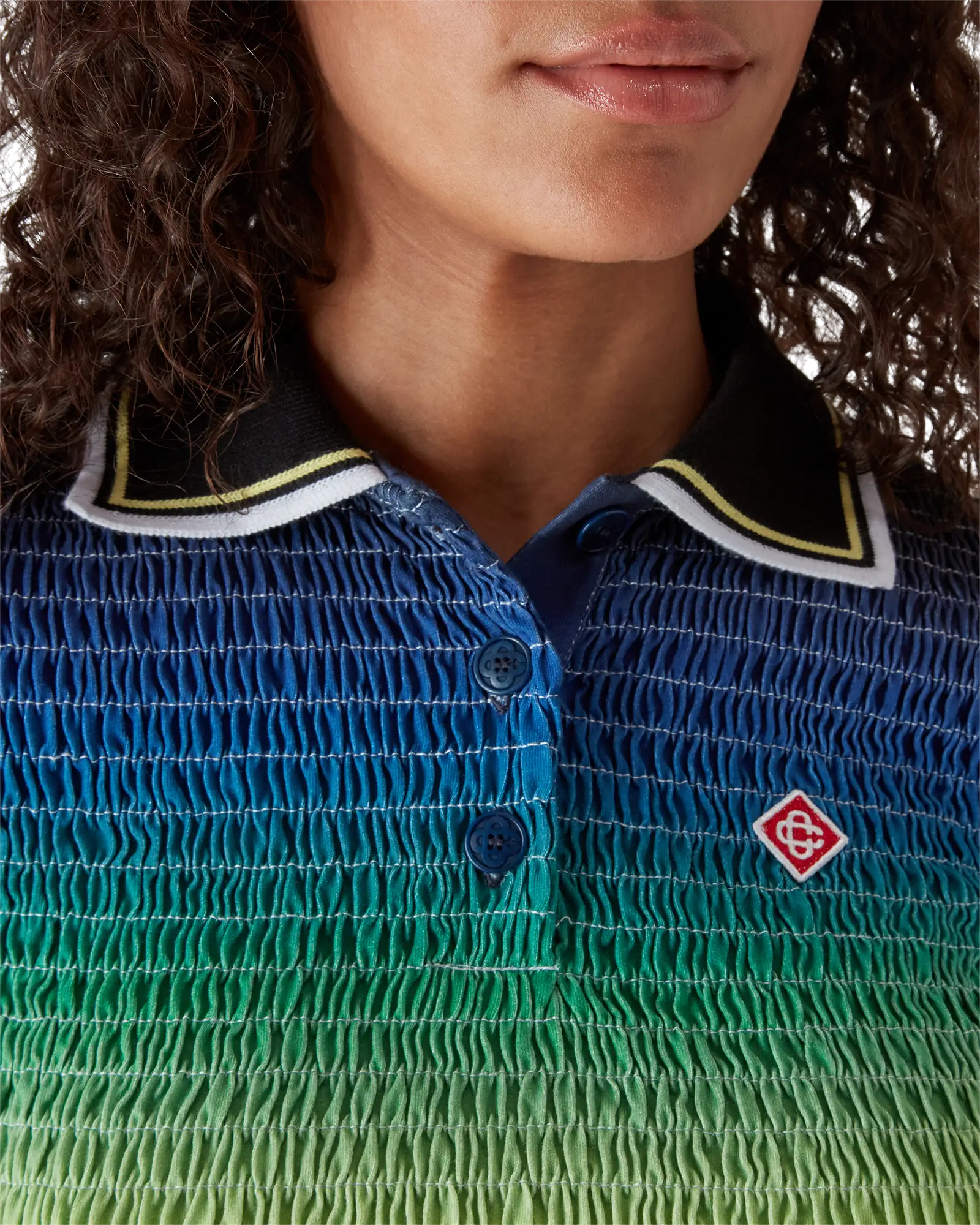 Casablanca Gradient polo cropped donna multicolore