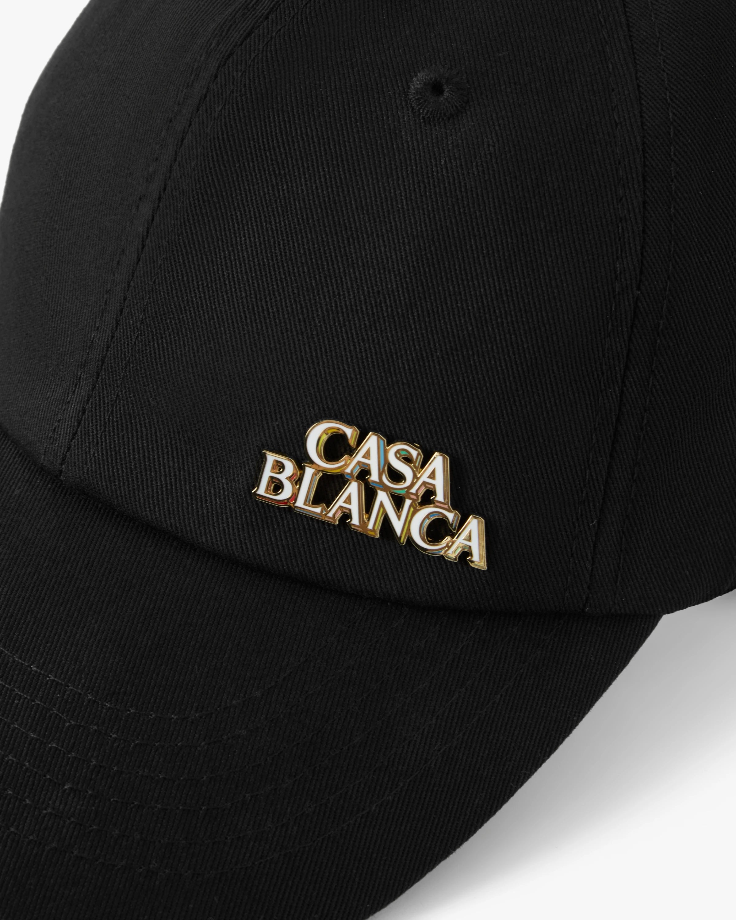 Casablanca Stacked Logo cappellino nero cotone