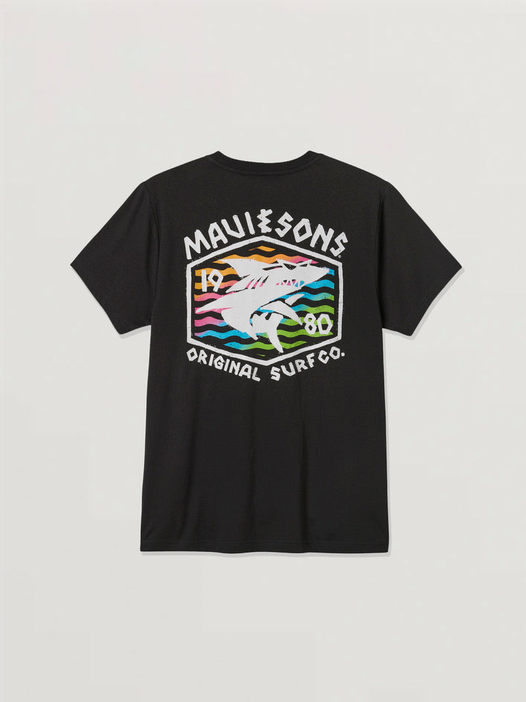 Maui and Sons Surf Thrasher maglietta nera cotone squalo