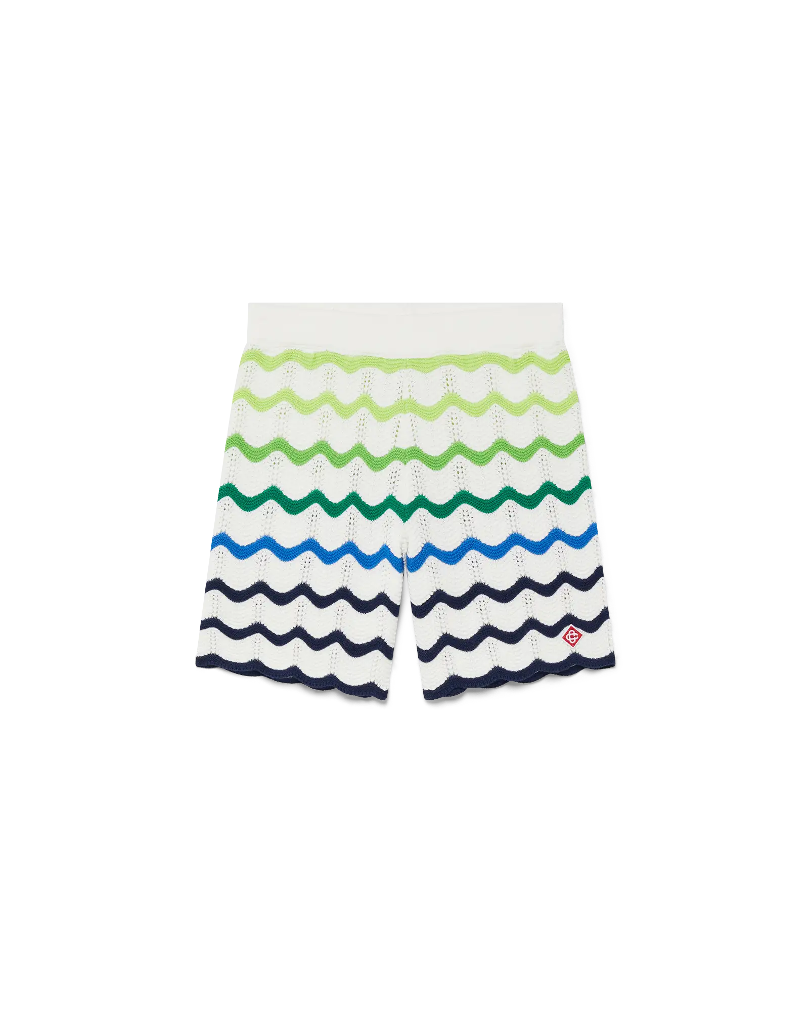 Casablanca Beach Club Gradient Wave Pantaloncini Bimbo Verde Cotone