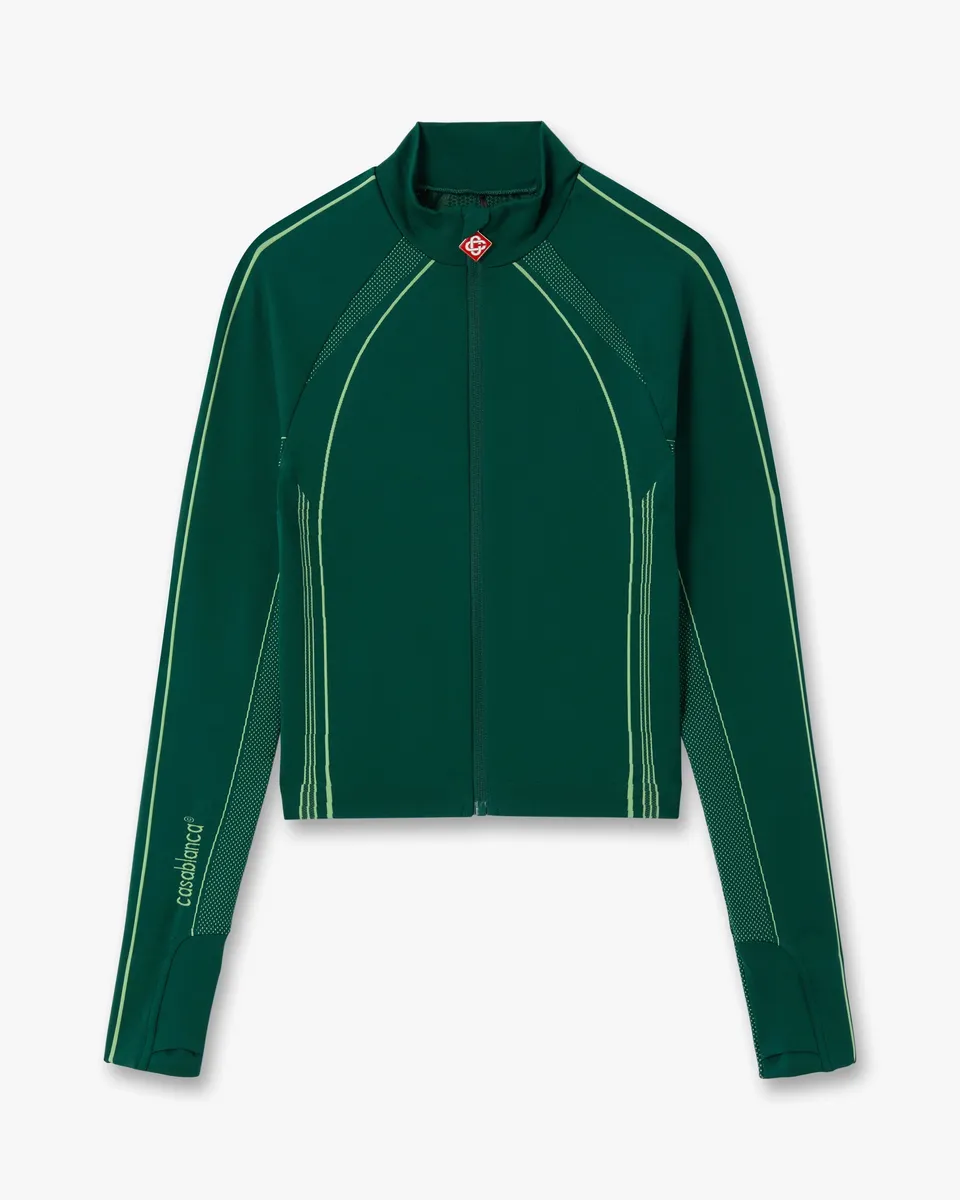 Casablanca Seamless giacca zip verde tecnica