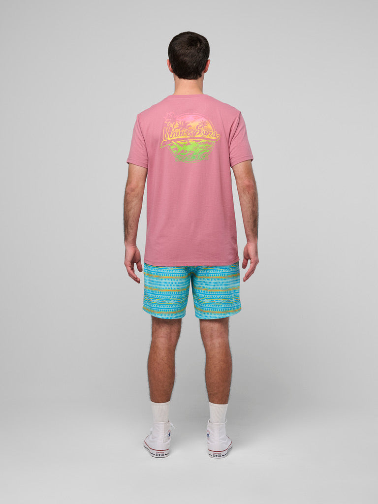 Maui and Sons Aloha Shark t-shirt tramonto neon